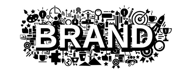 Wall Mural - brand strategy concept banner. simple illustration of brand strategy vector concept banner for web d