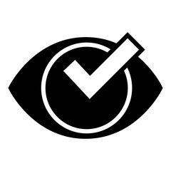 Poster - Check eye list icon. Simple illustration of check eye list vector icon for web design isolated on white background