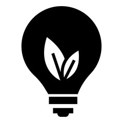Poster - Eco bulb icon. Simple illustration of eco bulb vector icon for web design isolated on white background