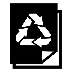 Poster - Recycle paper icon. Simple illustration of recycle paper vector icon for web design isolated on white background