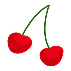 Poster - cherry icon. cartoon of cherry vector icon for web design isolated on white background