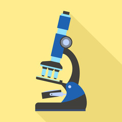 Poster - Microscope icon. Flat illustration of microscope vector icon for web design