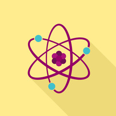 Wall Mural - Atom icon. Flat illustration of atom vector icon for web design