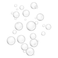 Aufkleber - Water bubble icon. Realistic illustration of water bubble vector icon for web design
