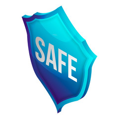 Poster - Safe shield icon. Isometric of safe shield vector icon for web design isolated on white background