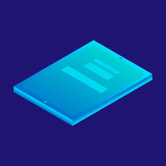 Poster - Digital tablet icon. Isometric of digital tablet vector icon for web design isolated on white background