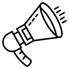 Poster - Noise megaphone icon. Outline noise megaphone vector icon for web design isolated on white background