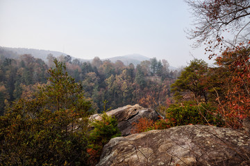 Blue Ridge Mountains at Tallulah Gorge in North Georgia USA