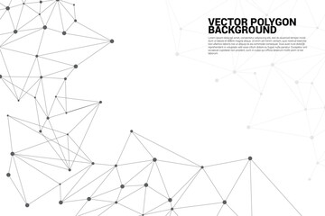 Aufkleber - Network Connecting dot polygon background : Concept of Network, Business, technology, Connecting, Molecule, Data, Chemical