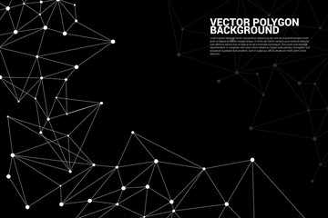 Poster - Network Connecting dot polygon background : Concept of Network, Business, technology, Connecting, Molecule, Data, Chemical