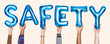 © Rawpixel.com - Blue alphabet balloons forming the word safety