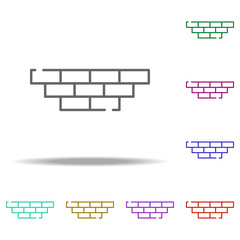Poster - bricks, wall icon. Elements of construction in multi color style icons. Simple icon for websites, web design, mobile app, info graphics