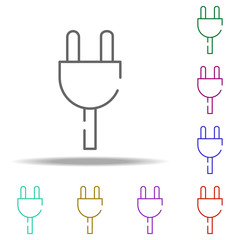 Poster - fork. Cord icon. Elements of construction in multi color style icons. Simple icon for websites, web design, mobile app, info graphics