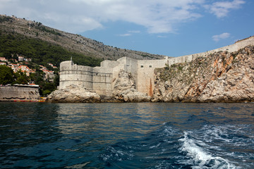 Sticker - Fortress Bokar in Dubrovnik, Croatia, started in 1461, completed to its preset state in 1570, considered to be an example of harmonious and functional fortification architecture.