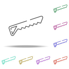 Poster - saw, tool for construction icon. Elements of construction in multi color style icons. Simple icon for websites, web design, mobile app, info graphics