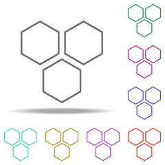 Poster - honeycomb icon. Elements of Eco in multi color style icons. Simple icon for websites, web design, mobile app, info graphics