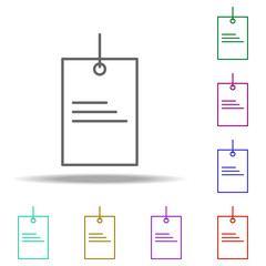Poster - tag icon. Elements of Eco in multi color style icons. Simple icon for websites, web design, mobile app, info graphics