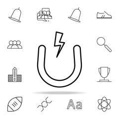 Poster - magnet icon. school icons universal set for web and mobile