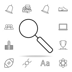 Poster - magnifier icon. school icons universal set for web and mobile