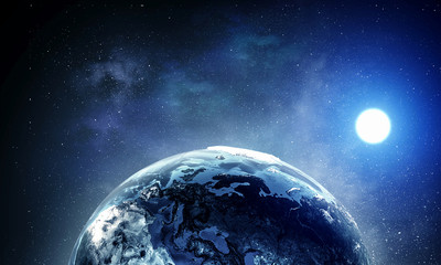 space planets and nebula