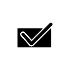Poster - sign checked icon. One of simple collection icons for websites, web design, mobile app