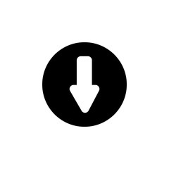 Poster - Down arrow icon. One of simple collection icons for websites, web design, mobile app