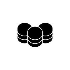 Poster - Stacks of coins icon. One of simple collection icons for websites, web design, mobile app