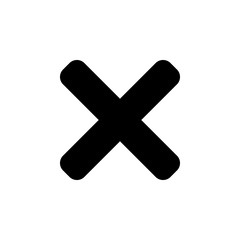 Poster - delete cross icon. One of simple collection icons for websites, web design, mobile app
