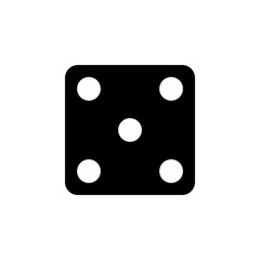 Poster - dice icon. One of simple collection icons for websites, web design, mobile app