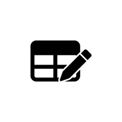Poster - edit table icon. One of simple collection icons for websites, web design, mobile app