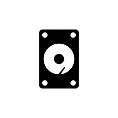 Poster - hard drive icon. One of simple collection icons for websites, web design, mobile app