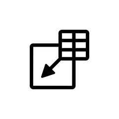 Poster - insert table icon. One of simple collection icons for websites, web design, mobile app