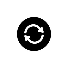 Poster - refresh arrows icon. One of simple collection icons for websites, web design, mobile app