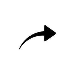 Poster - right arrow icon. One of simple collection icons for websites, web design, mobile app