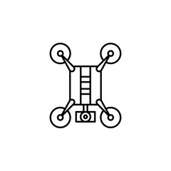 Poster - copter, drone icon. Element of robotics engineering for mobile concept and web apps icon. Thin line icon for website design and development, app development. Premium icon