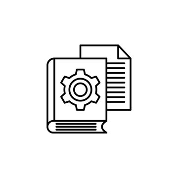 book engineering icon. Element of robotics engineering for mobile concept and web apps icon. Thin line icon for website design and development, app development. Premium icon