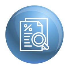 Poster - Procent paper icon. Outline procent paper vector icon for web design isolated on white background