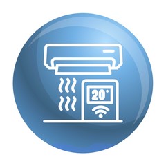 Poster - Conditioner control icon. Outline conditioner control vector icon for web design isolated on white background