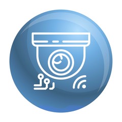 Poster - Indoor security camera icon. Outline indoor security camera vector icon for web design isolated on white background