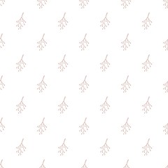 Poster - Red plant branch pattern seamless repeat background for any web design