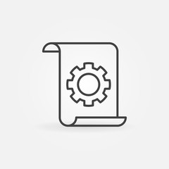 Poster - Technical documentation concept linear vector icon