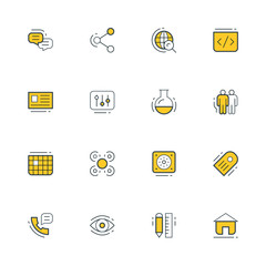 Wall Mural - set of flat line business icons. vector illustration