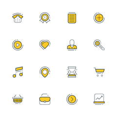 Wall Mural - set of flat line business icons. vector illustration