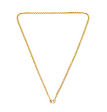 Gold Necklace On White Background