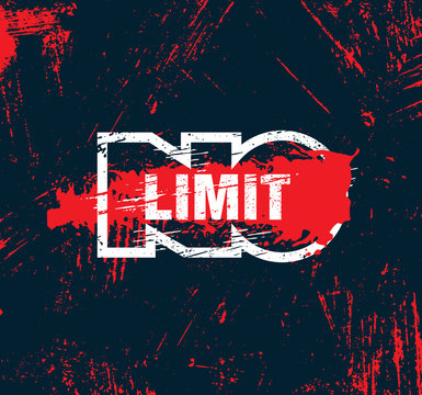 No Limit. Creative Inspiring Motivation Quote Template. Vector Typography Banner Design Concept