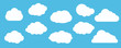 set of cloud vector illustration