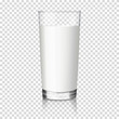 glass of milk isolated 