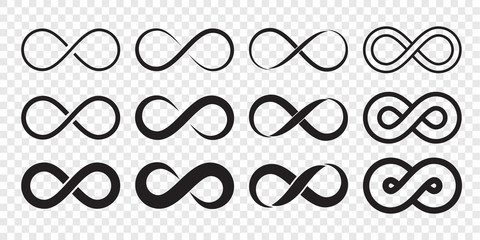 Poster - Infinity loop logo icon. Vector unlimited infinity, endless line shape sign