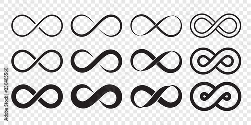 Infinity loop logo icon Poster Mural XXL