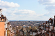 LONDON, UK A view of east London from Muswell Hill on a winter's day. The Victorian terraces of Muswell Hill can be seen in the foreground.